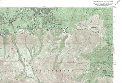Harrison Mtn. Quadrangle California 1967 USGS Topo Map 7.5 Minute Topographic