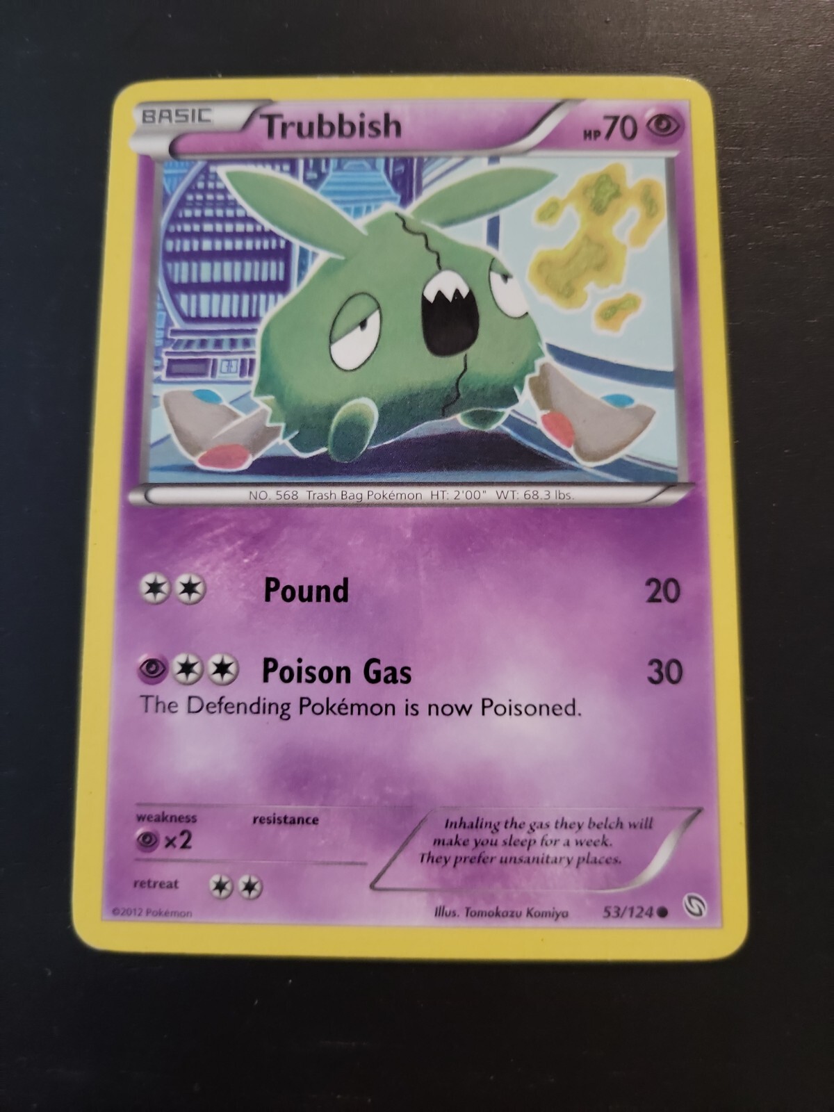 Pokemon TCG Card 2012 Dragons Exalted - Trubbish 53/124