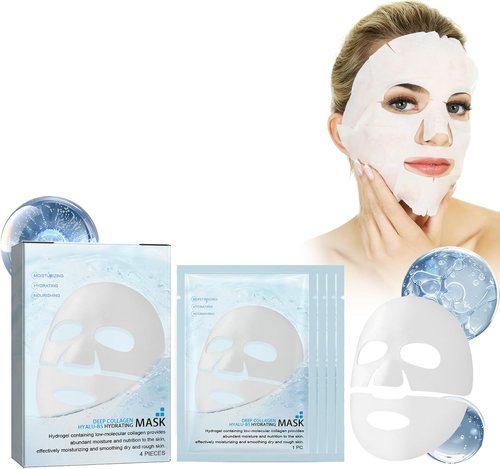 4 Pezzi Bio-Collagen Real Deep Mask,Maschera Coreana a Strato Profondo Al Collag - Foto 9 di 12