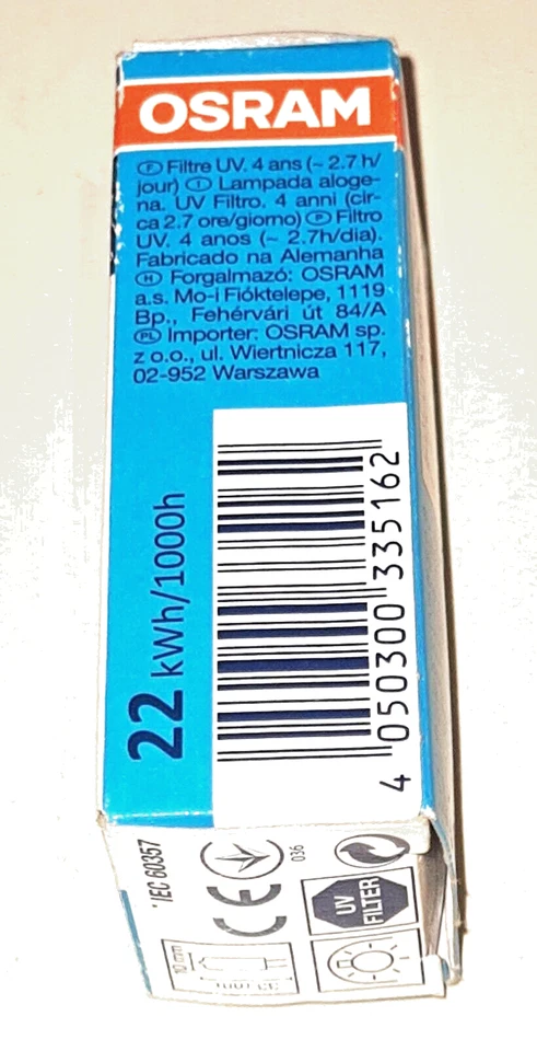 OSRAM HALOSTAR STARLITE 64425S 12V G4 BASE 20 WATT UV 300 LUMEN LASTS 4 YEARS - Image 3 of 4