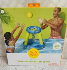 Sun Squad Inflatable Water Pool Basketball Hoop Set