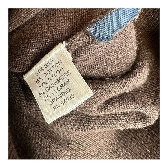 Banana Republic Mujer’s S Pequeño Marrón Tanque Mezcla Seda Algodón Y2K Antiguo Dinero Trabajo Foto 4 de 4