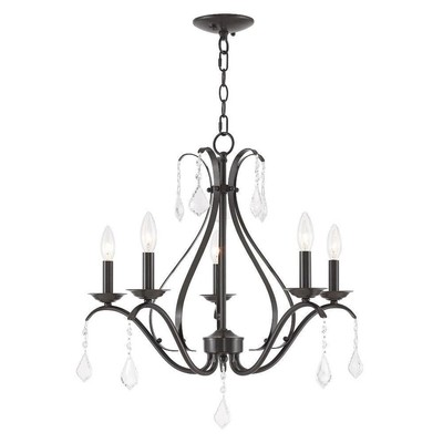 Livex Lighting 40845-92 Transitional Five Light Chandelier from Caterina Coll...