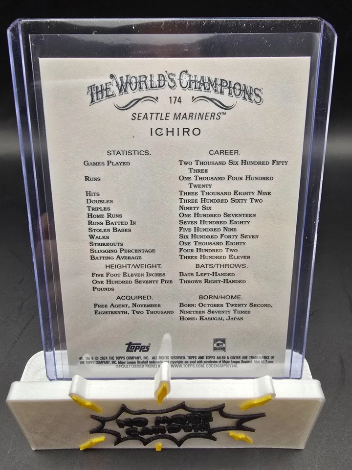 2024 Topps Allen & Ginter X - Ichiro Suzuki #174 - Image 2 of 2