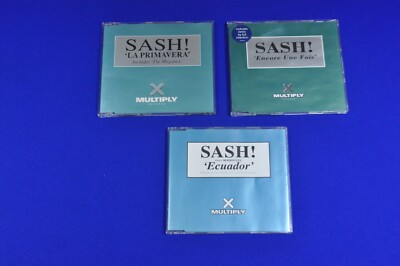 3 X Sash CD Singles Encore Une Fois & Ecuador & La Primavera Multiply Dance