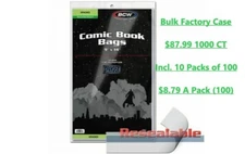 Case 1000 - BCW 2-Mil Resealable Bags Graded Comics (CGC, PGX, CBCS) - 9" x 14"