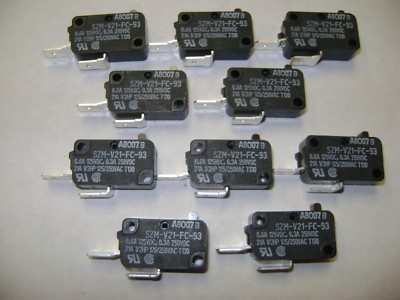 10 NMD SZM-V21-FC-93 NORMALLY OPEN MICROWAVE OVEN DOOR SWITCH FC93