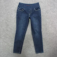 JAG Jeans Women's 8 Blue Dark Wash High Rise Pull-On Skinny Ankle Jeans
