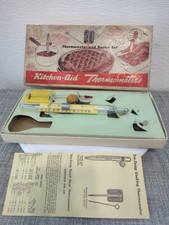 Kitchen Aid ~ Thermometer Set w Box - Roast Meat & Deep Fat Frying Candy - Vtg 