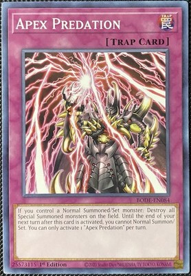 Apex Predation BODE-EN084 Burst of Destiny 1st Edition - Yugioh Card