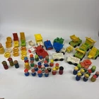 60+ Vintage Fisher Price Little People Lot of Figures, Furniture & Vehicles