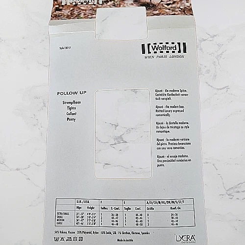 Wolford Luxus Ajour Strumpfhose Follow UP Weiß Gr. S aus Sylter Boutique Neu - Bild 2 von 4