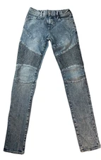 True Religion Jeans Mens 28x33 Blue Rocco Relaxed Skinny Acid Wash white tag