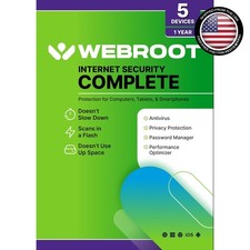 Internet Security Complete 2026: 5 Device Antivirus with Password Manager  C...