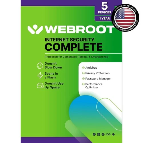 Internet Security Complete 2026: 5 Device Antivirus with Password Manager & C...