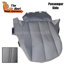Passenger Bottom Replacement Leather Seat Cover Gray For 2007-2011 Toyota Camry