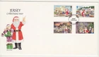 GB Stamps First Day Cover Jersey Xmas / Christmas, Santa, reindeer, gift 1997