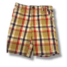 Arizona Jean Company Plaid Kids Shorts - Red, Tan, Blue Size 5