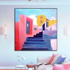 Handmade Oil Painting Canvas Wall Art Decoration Original Art Colorful Abstract