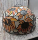 Vintage Sunflower Stained Glass Lamp Shade