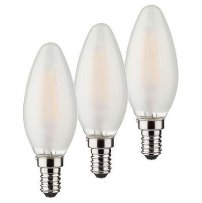 MÜLLER LICHT  Retro LED Lampe Kerzenform E14 4W matt 3er Set