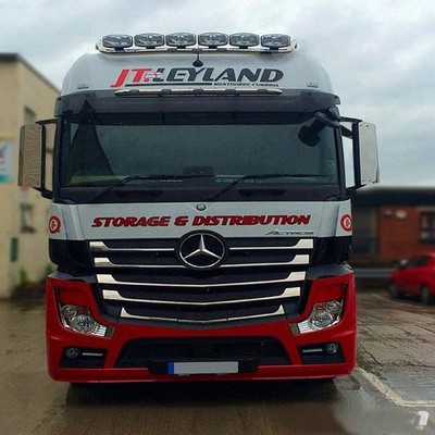 Roof Bar A + LED Jumbo Oval Spots x4 + LEDs x5 To Fit Mercedes Atego Accessories