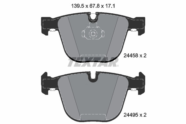 Plaquettes de frein Textar 2445801 pour disque avant de berline