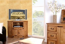 MEXICO Möbel: TV-Schrank Eckschrank Eck-Kommode Hacienda, Pinie aus Mexiko