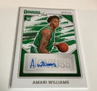 Panini 2025-26 Donruss Basketball Amari Williams INK-AMW Donruss Ink RC Auto
