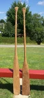 2 GREAT VERY OLD Wooden PADDLES 62" + 61" Long Natural Wood Oars Boat