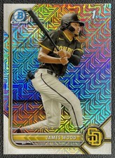 JAMES WOOD 2022 BOWMAN CHROME MEGA BOX #BCP-108 MOJO REFRACTOR PADRES