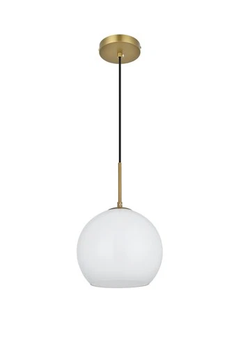 Living District Baxter 1-Light Metal Pendant in Chrome and Frosted White - Picture 3 of 7