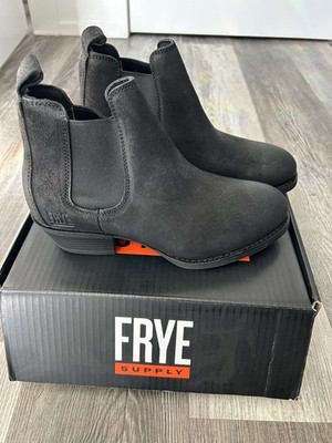 FRYE Supply NEW Women's Steel Toe Chelsea Work Boot Black  size 8.5