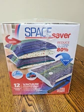 Variety 12 Pack - Spacesaver Vacuum Storage Bags with Free Hand Pump NEW