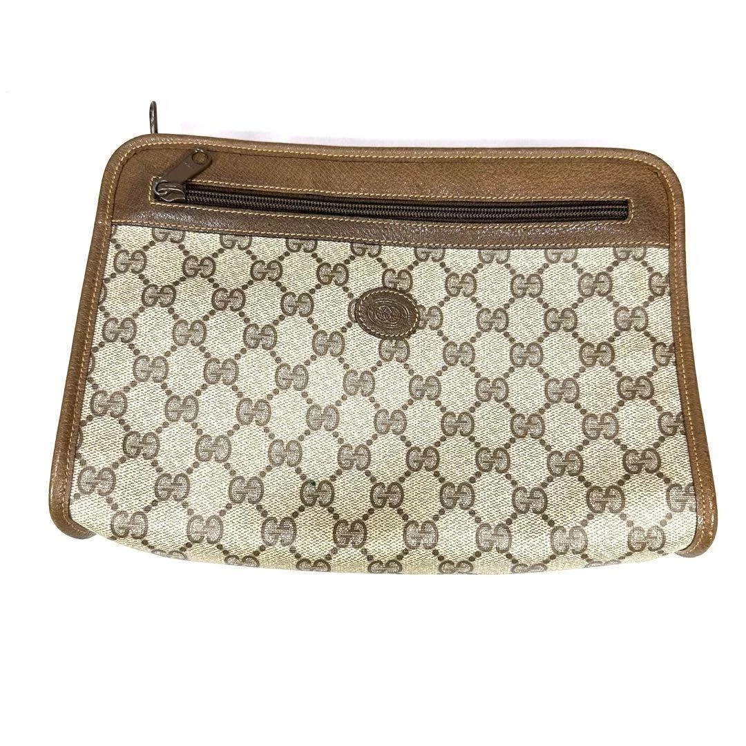 Gucci GG sac pochette toile marron unisexe portefeuille pochette