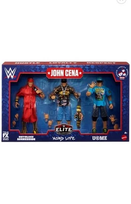 WWE Elite Collection Action Figures John Cena 3 EXCLUSIVE Pack Brand New Boxed