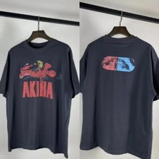 Akira Anime Shirt, Akira Anime 2 Side Cotton Black Unisex T-shirt S-5XL