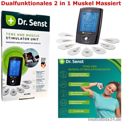 TENS EMS Muskelstimulator Schmerztherapie Rücken Gelenke Bauch Dr. Senst AS1080