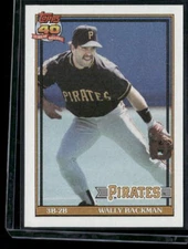 1991 Topps #722 Wally Backman Pittsburgh Pirates