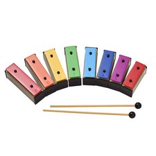 8-note Xylophone Colorful Glockenspiel Removable Color Metal Plates S5G0