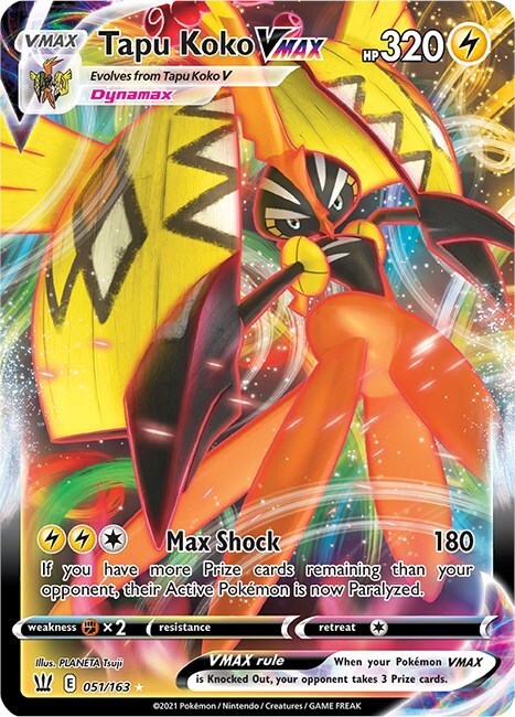 Tapu Koko VMAX 051/163 Swsh05: Battle Styles - 1 of 1