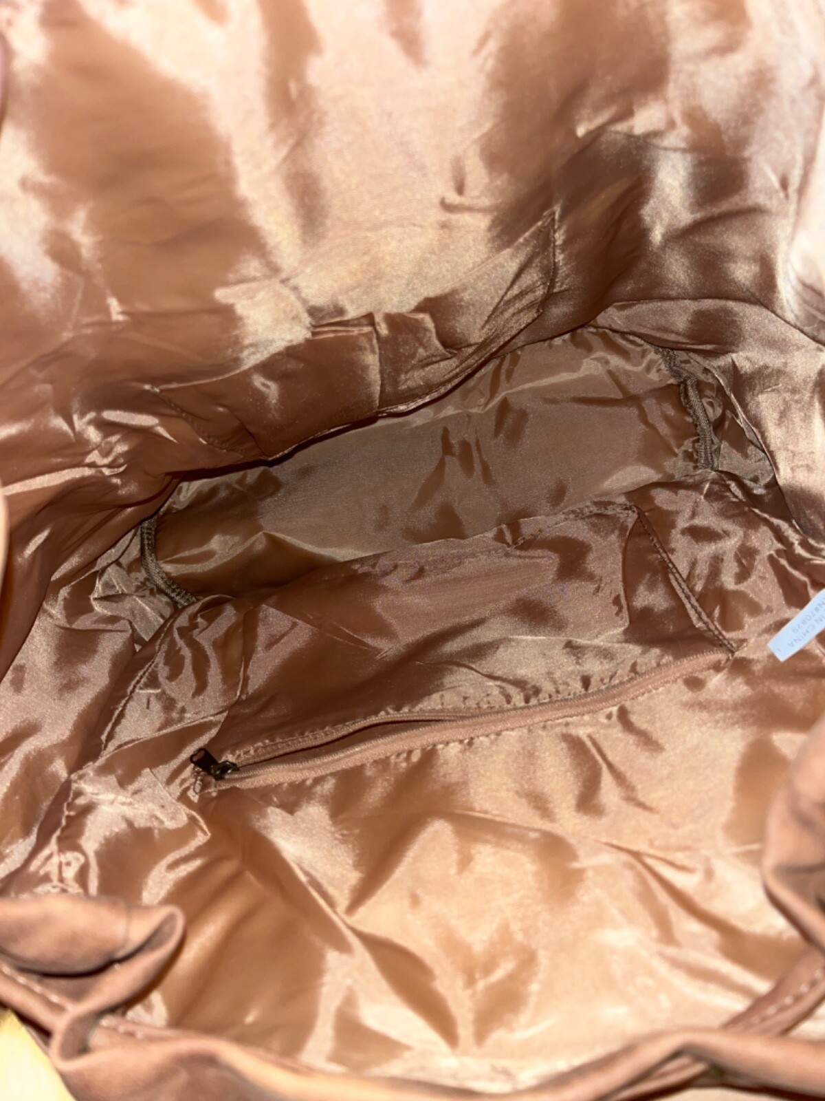 Suede backpack, unbranded, drawstring, and magnet… - image 6