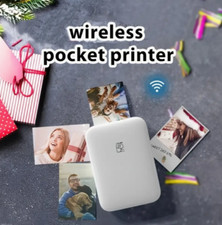 HPRT-Mini Wireless Portable Photo Printer Coloured + 25 sheets of photo Paper