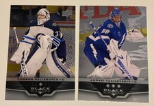 2021-22 upper deck hockey extended black diamond singles Hellebuyck Vasilevskiy