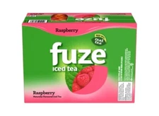 12 Cans of Fuze Raspberry Iced Tea 341mL 11.15 Fl oz Each
