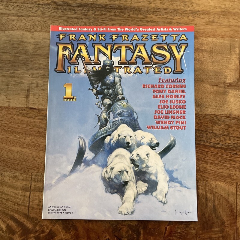 Frank Frazetta Fantasy Illustrated #1 ~Spring  1998 ~ CORBEN  Linsner JUSKO Mack