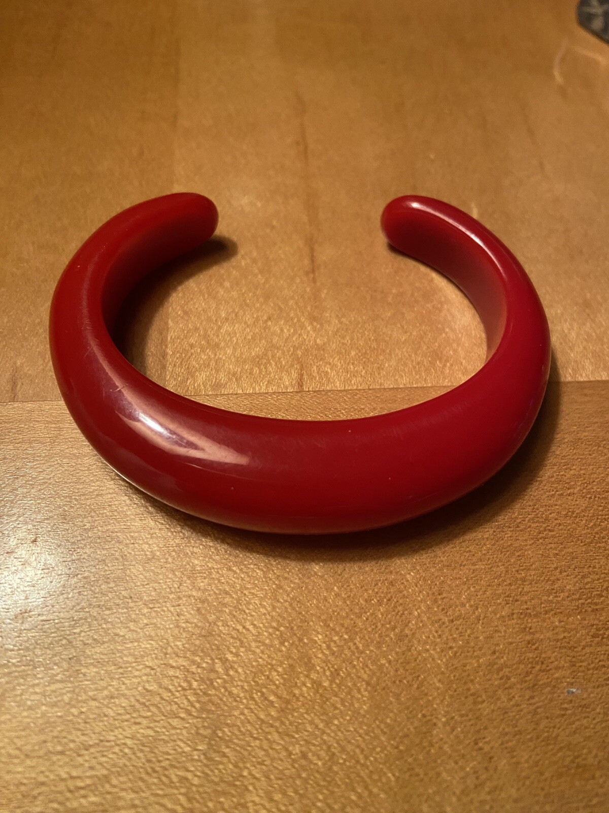 Rare Red Cuff Bakelite Bracelet - image 1