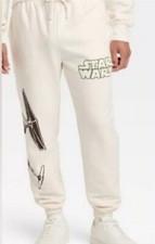     Men's Disney 100 Star Wars Jogger Pants - Off White. Size XXL