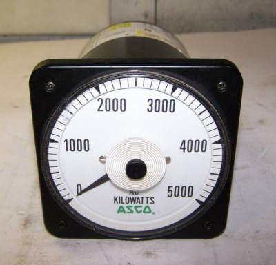 NEW ASCO CROMPTON BLS-77 0-5000 AC KILOWATTS PANEL METER  491942-052-D-J1