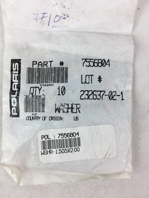 Polaris OEM Washer 7556804 – Pack Of 10, New Other (No Warranty)